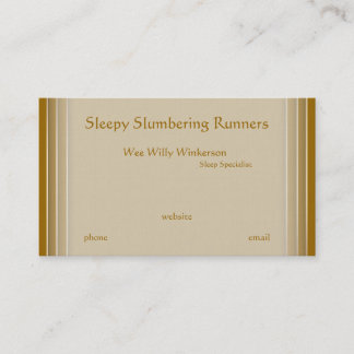 Trendy Custom Colour Golden Stripe Calendar Back Business Card