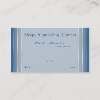 Trendy Custom Colour Silver Stripe Calendar Back Business Card