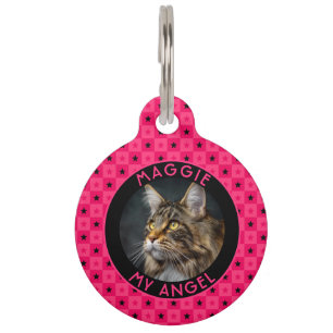 Trendy Custom Dog Mum Gift Square Motif Pet Tag