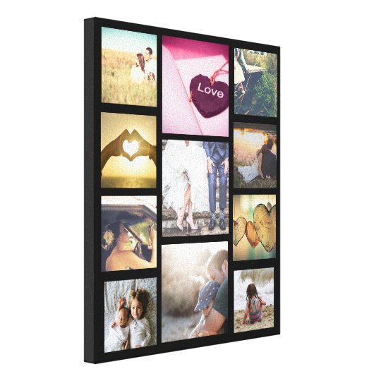 Trendy custom photo layout canvas print