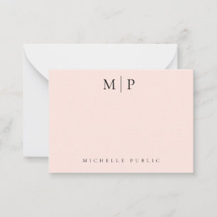 Trendy Custom Template Chic Blush Pink Monogrammed