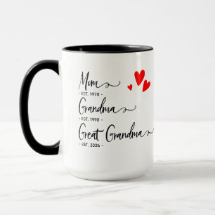 Trendy Custom Year Mum Grandma Great Grandma Mug