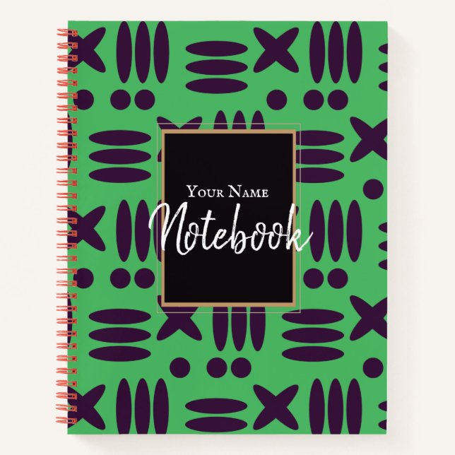 Trendy Customisable Spiral Notebook & Journal (Front)