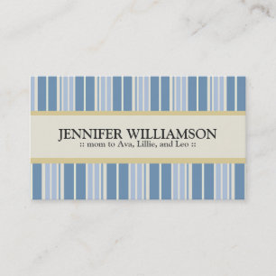 Trendy Customised Mummy Calling Cards Stripes : 05