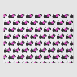 Trendy Cute Black Scottish Terrier Dog Christmas Tissue Paper