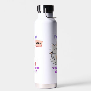 Trendy cute cat  water bottle