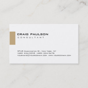 Trendy Cute Chic Black White Beige Business Card
