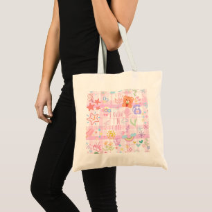 Trendy Cute Girly Doodle Tote Bag