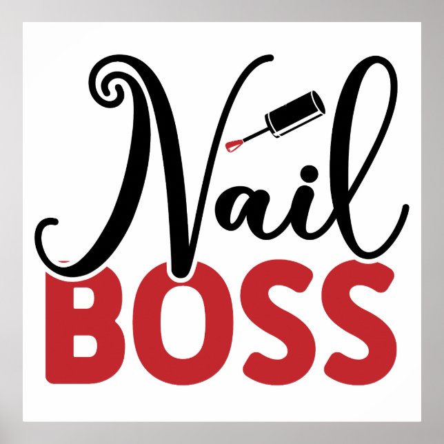 Trendy Cute Nail Boss Nail Salon Poster (Front)