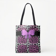 Trendy Cute Pink Black White Leopard Personalised
