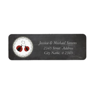 Trendy cute romantic ladybugs in love chalkboard