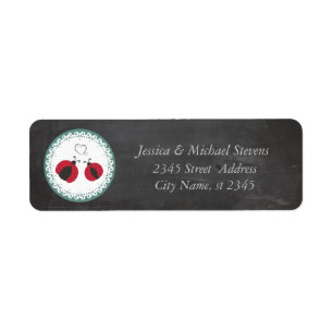 Trendy cute romantic ladybugs in love chalkboard