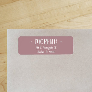 Trendy Cute Stylish   Dusty Rose   Return Address