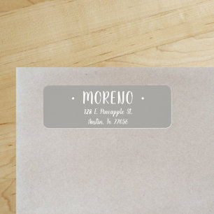 Trendy Cute Stylish Light Grey Return Address
