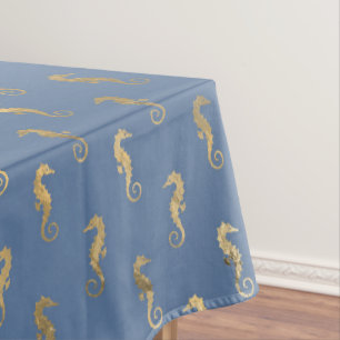 Trendy Cute Under The Sea Seahorse Ocean Birthday Tablecloth