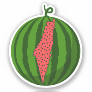 Trendy Cute Watermelon Palestine Map Artwork