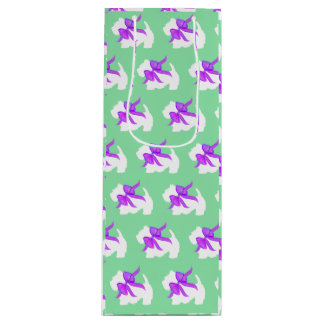 Trendy Cute White Westie Terrier Dog Christmas Wine Gift Bag