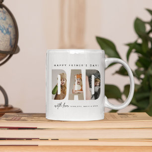 Trendy DAD Custom Photo Collage Coffee Mug