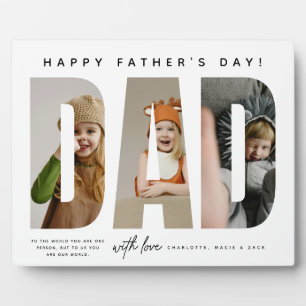 Trendy DAD Custom Photo Collage Plaque