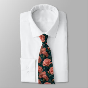 Trendy Dad Gifts Carnation Floral Tie