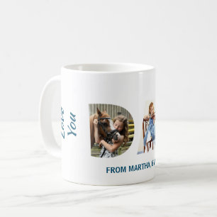 Trendy DAD Transparent Love You Dad 3 Photos Coffee Mug