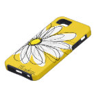 Trendy Daisy Floral Illustration - blackand yellow