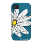 Trendy Daisy Floral Illustration - blue and yellow