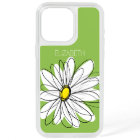 Trendy Daisy Floral Illustration - lime and yellow
