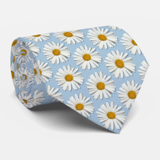 Trendy Daisy Flower Blossoms - Fashion - Blue Tie