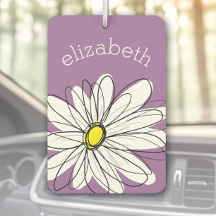 Trendy Daisy with Lilac and yellow Car Air Freshener