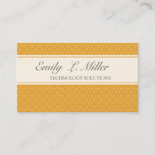 Trendy Damask Pattern Wrapped in a Banner Business Card