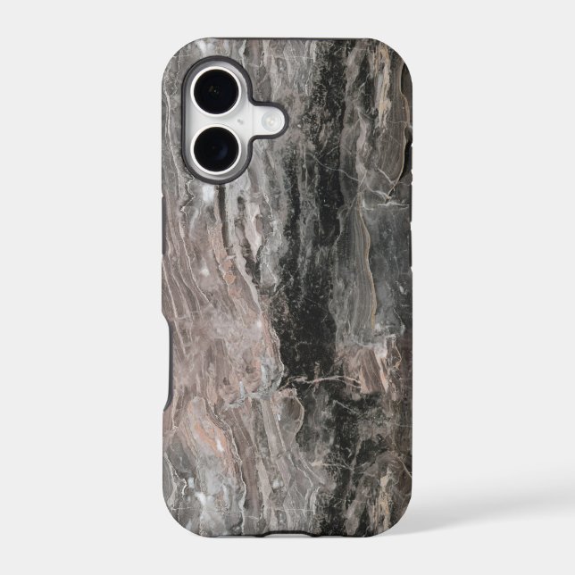 Trendy Dark And Light Grey Marble Pattern (Back)