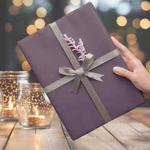 Trendy Dark Dusky Violet Wrapping Paper