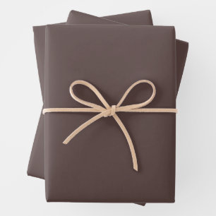 Trendy Dark Mocha Brown - Wrapping Paper Sheets
