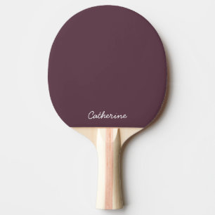 Trendy Dark Plum Brown  Custom Ping Pong Paddle