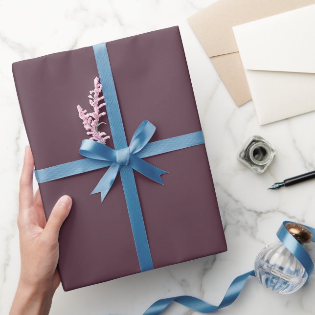 Trendy Dark Plum Brown - Wrapping Paper Roll (Gifting)