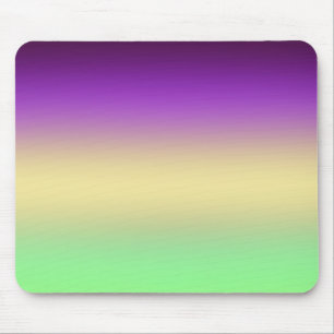 Trendy dark purple light yellow green gradient mouse mat