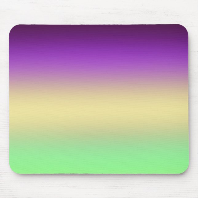 Trendy dark purple light yellow green gradient mouse mat (Front)