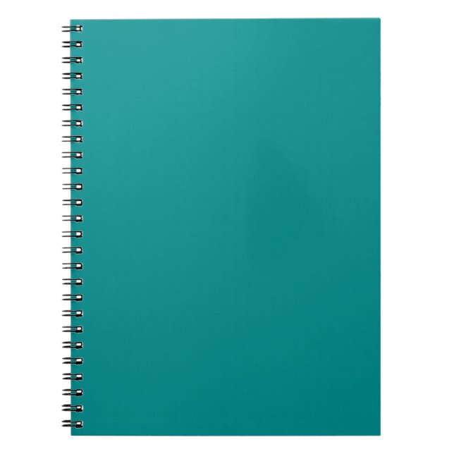 Trendy Deep Aqua Solid Colour | Elegant Notebook (Front)