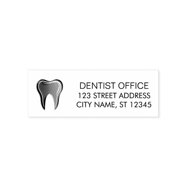 Trendy Dentist Office  Return Address           Self-inking Stamp (Design)