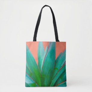 Trendy Desert Succulent Green Agave Tote Bag