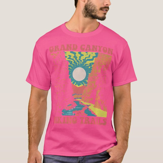 Trendy Design Centred Grand Canyon Hiking Trails T-Shirt (Front)
