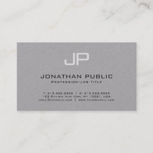 Trendy Design Elegant Monogram Simple Plain Luxury Business Card
