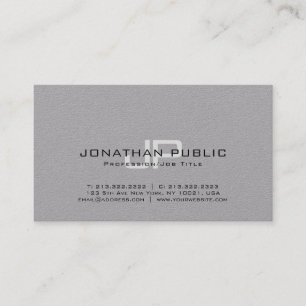 Trendy Design Elegant Monogrammed Minimalist Plain Business Card