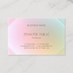 Trendy Design Modern Colorful Template Elegant Business Card