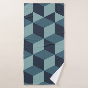 Trendy design vintage abstract color block geomet Bath Towel