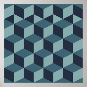 	Trendy design vintage abstract color block geomet Poster