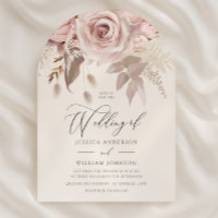 Trendy Designer Dusty Rose Blush Arch Wedding