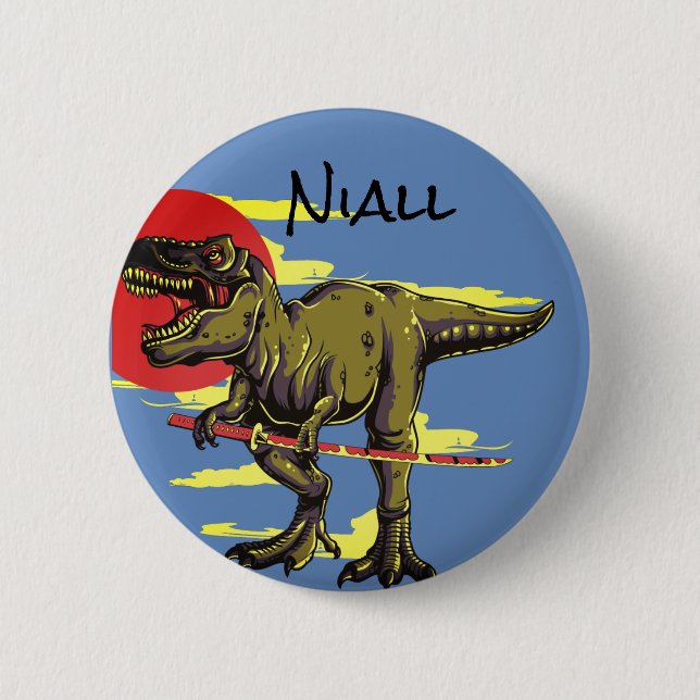 Trendy Dinosaur    6 Cm Round Badge (Front)