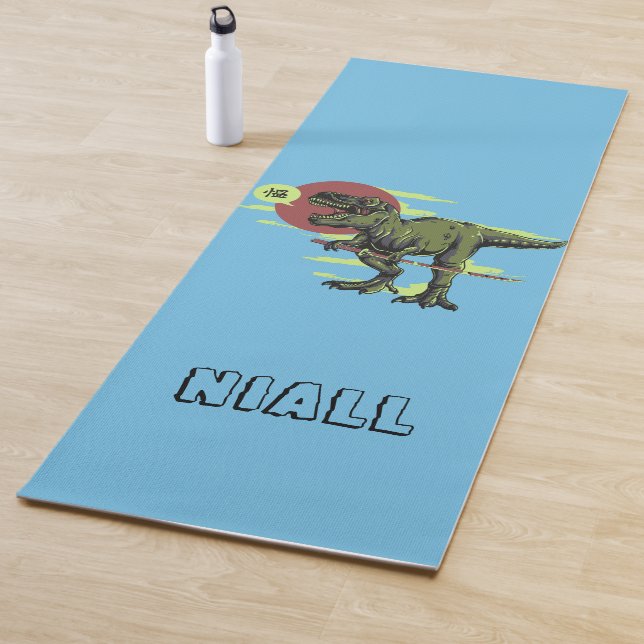 Trendy Dinosaur  Personalised Yoga Mat (In Situ)
